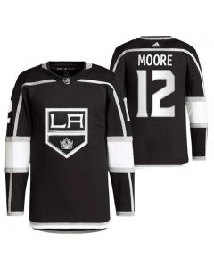 Men's Los Angeles Kings #12 Trevor Moore Black Stitched Jersey