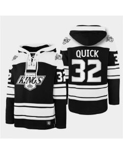 Men's Los Angeles Kings #32 Jonathan Quick Black Ageless Must-Have Lace-Up Pullover Hoodie