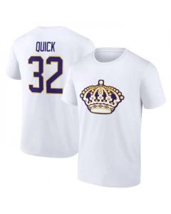 Men's Los Angeles Kings #32 Jonathan Quick White T-Shirt