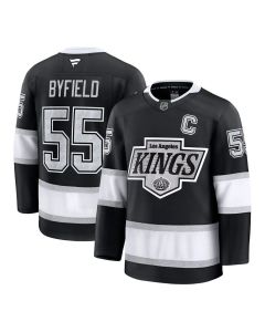 Men's Los Angeles Kings #55 Quinton Byfield Black Home Premium Jersey