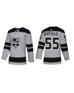 Men's Los Angeles Kings #55 Quinton Byfield Gray Alternate Stitched Jersey