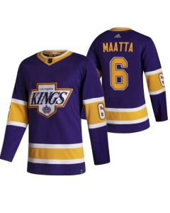 Men's Los Angeles Kings #6 Olli Maatta Purple 2020-21 Reverse Retro Stitched Jersey