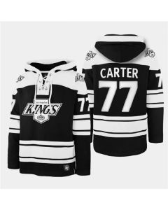Men's Los Angeles Kings #77 Jeff Carter Black Ageless Must-Have Lace-Up Pullover Hoodie