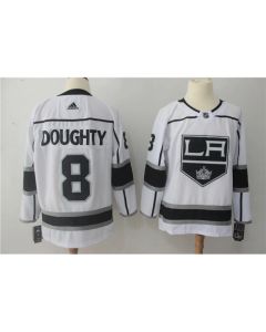 Men's Los Angeles Kings #8 Drew Doughty White Stitched NHL Jersey
