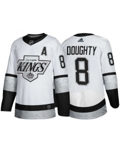 Men's Los Angeles Kings #8 Drew Doughty White Throwback Stitched Jersey