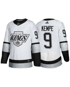 Men's Los Angeles Kings #9 Adrian Kempe White Throwback Stitched Jersey