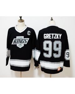 Men's Los Angeles Kings #99 Wayne Gretzky Black Throwback CCM Stitched NHL Jersey