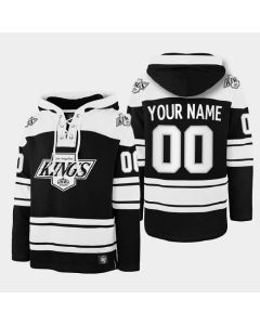 Men's Los Angeles Kings Active Player Custom Black Ageless Must-Have Lace-Up Pullover Hoodie