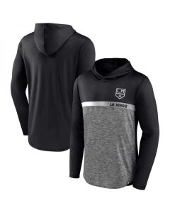 Men's Los Angeles Kings Black Podium Defender Pullover Hoodie