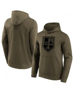 Men's Los Angeles Kings Khaki Iconic Preferred Logo Graphic Hoodie