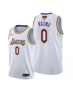 Men's Los Angeles Lakers #0 Kyle Kuzma 2020 White Finals Bound Association Edition Stitched Jersey