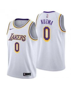 Men's Los Angeles Lakers #0 Kyle Kuzma White Stitched NBA Jersey