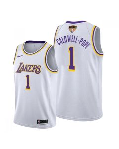 Men's Los Angeles Lakers #1 Kentavious Caldwell-Pope 2020 White Finals Bound Association Edition Stitched Jersey