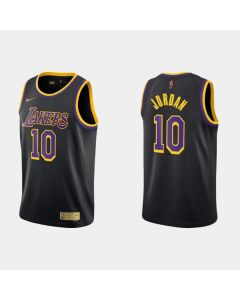 Men's Los Angeles Lakers #10 Deandre Jordan Black Stitched Jersey