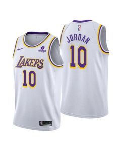 Men's Los Angeles Lakers #10 Deandre Jordan White Stitched Jersey