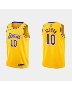 Men's Los Angeles Lakers #10 Deandre Jordan Yellow Stitched Jersey