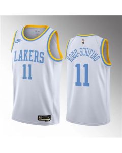 Men's Los Angeles Lakers #11 Jalen Hood-Schifino White 2023 Draft Classic Edition Stitched Basketball Jersey