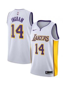 Men's Los Angeles Lakers #14 Brandon Ingram White Association Edition Stitched Jersey