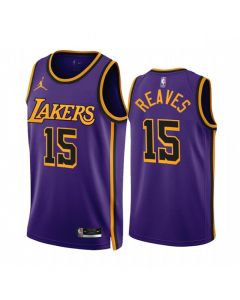 Men's Los Angeles Lakers #15 Austin Reaves 2022/23 Purple Statement Edition Stitched Basketball Jersey