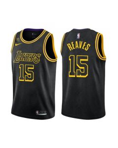 Men's Los Angeles Lakers #15 Austin Reaves Black Stitched Jersey