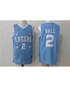 Men's Los Angeles Lakers #2 Lonzo Ball Royal Blue Stitched NBA Jersey