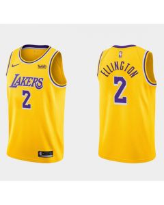 Men's Los Angeles Lakers #2 Wayne Ellington Yellow Stitched Basketball Jersey