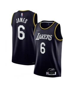 Men's Los Angeles Lakers 2022 Black 75th Anniversary Select Series MVP Swingman Jersey