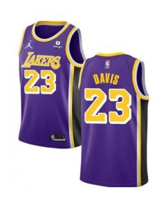 Men's Los Angeles Lakers #23 Anthony Davis Purple Stitched NBA Jersey