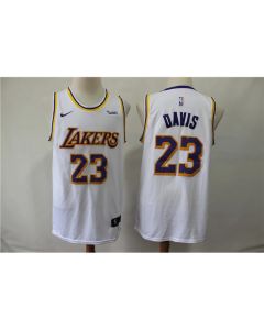 Men's Los Angeles Lakers #23 Anthony Davis White Stitched NBA Jersey