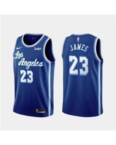 Men's Los Angeles Lakers #23 LeBron James Blue Stitched NBA Jersey
