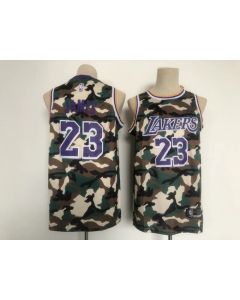 Men's Los Angeles Lakers #23 LeBron James Camo Stitched Jersey