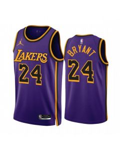 Men's Los Angeles Lakers #24 Kobe Bryant 2022/23 Purple Statement Edition Stitched Basketball Jersey