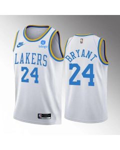 Men's Los Angeles Lakers #24 Kobe Bryant 2022/23 White Classic Edition Stitched Basketball Jersey