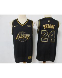 Men's Los Angeles Lakers #24 Kobe Bryant Black Golden Edition Stitched Jersey