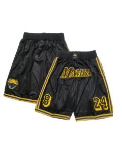 Men's Los Angeles Lakers #24 Kobe Bryant Black Shorts (Black)
