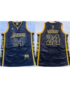 Men's Los Angeles Lakers #24 Kobe Bryant Black Stitched Basketball Jersey (Black)