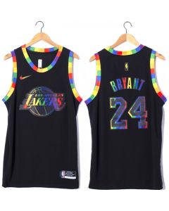 Men's Los Angeles Lakers #24 Kobe Bryant Black Stitched Basketball Jersey (Style 2)