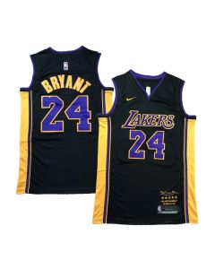 Men's Los Angeles Lakers #24 Kobe Bryant Black Stitched Basketball Jersey (Style 3)