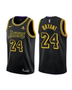 Men's Los Angeles Lakers #24 Kobe Bryant Black Stitched Basketball Jersey