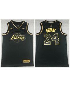 Men's Los Angeles Lakers #24 Kobe Bryant Black Stitched Jersey (Black)