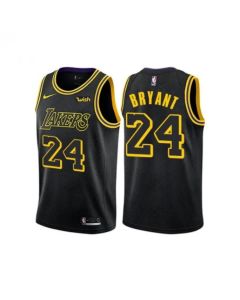 Men's Los Angeles Lakers #24 Kobe Bryant Black Stitched NBA Jersey (Style 3)