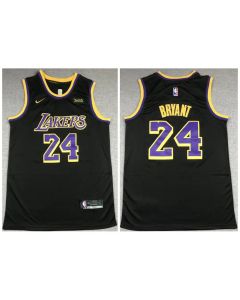 Men's Los Angeles Lakers #24 Kobe Bryant Black Stitched NBA Jersey (Style 6)