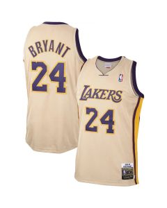 Men's Los Angeles Lakers #24 Kobe Bryant Cream 2008-09 Throwback Stitched Jersey