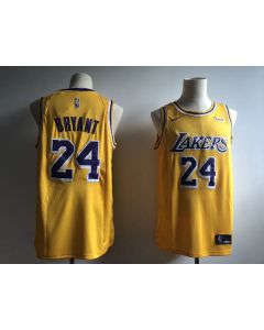 Men's Los Angeles Lakers #24 Kobe Bryant Gold 2018/19 Icon Edition Swingman Stitched NBA Jersey