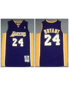 Men's Los Angeles Lakers #24 Kobe Bryant Purple 2006-2007 Throwback Stitched Jersey