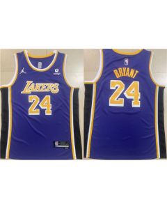 Men's Los Angeles Lakers #24 Kobe Bryant Purple Stitched Basketball Jersey (Purple)