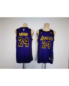 Men's Los Angeles Lakers #24 Kobe Bryant Purple Stitched Basketball Jersey