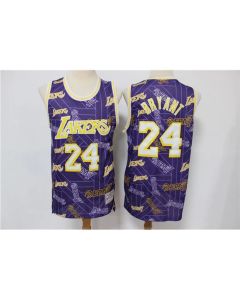 Men's Los Angeles Lakers #24 Kobe Bryant Purple Tear Up Pack Hardwood Classics Swingman Stitched Jersey