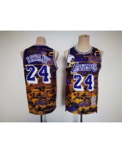 Men's Los Angeles Lakers #24 Kobe Bryant Purple Throwback basketball Jersey