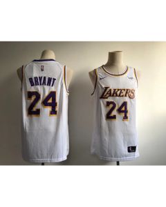 Men's Los Angeles Lakers #24 Kobe Bryant White 2018/19 Association Edition Swingman Stitched NBA Jersey